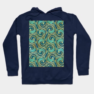 Mermaid Rococo Ocean Waves Hoodie